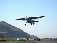 N67436 @ SZP - 1943 Howard DGA-15P, P&W R-985 Wasp Jr. 450 Hp, takeoff climb Rwy 04 - by Doug Robertson