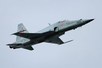 J-3068 @ AXALP - You can clearly see the blast deflectors of the guns are opened during the strafing run on the targets.