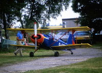 G-AWPZ @ EGHL - I NEARLY MISSED THIS AS IT WAS TUCKED UP IN THE TREES - by BIKE PILOT