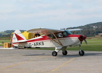 G-ARKS @ EGKA - NICE LOOKING PIPER AMONG THE SPAM CANS - by BIKE PILOT