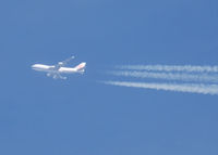 UNKNOWN @ KAPA - China Airlines Boeing 747-400 (CAL5223)  flying over APA. Nashville Intl (KBNA) to San Francisco Intl (KSFO)