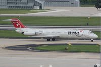 N762NW @ KTPA - McDonnell Douglas DC-9-41, serial 47395. NWA never includes the DC-9s in its fleet age averages. - by Timothy Aanerud