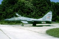 18108 @ LYBT - This MiG-29 is one of few survivors ofthe 1999 war. It will be upgraded shortly. - by Joop de Groot
