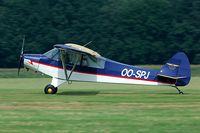OO-SPJ @ EBDT - Super Cub landing at Schaffen for the old timer fly in.