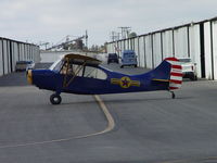 N82805 @ CCB - Getting ready to be pushed back into hangar at Cable - by Helicopterfriend