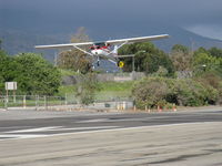 N714HH @ SZP - 1977 Cessna 150M, Continental O-200 100 Hp, big slip to Rwy 22 - by Doug Robertson