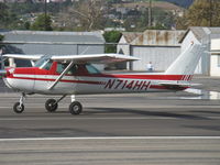 N714HH @ SZP - 1977 Cessna 150M, Continental O-200 100 Hp, landing roll Rwy 22 - by Doug Robertson