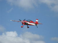 N319PH @ SZP - 1991 Extra Flugzeugbau Gmbh EA-300 AKROBAT, Lycoming AEIO-540-L1B5 300 Hp, wing spades, Experimental class, takeoff climb Rwy 22 like a homesick angel - by Doug Robertson