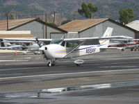 N55PF @ SZP - 1966 Cessna 182K SKYLANE, Continental O-470-S 230 Hp, landing roll Rwy 22 - by Doug Robertson