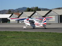 N35BY @ SZP - 2005 American Champion 8KCAB SUPER DECATHLON, Lycoming AEIO-360-H1B 180 Hp, CS prop, near symmetrical airfoil wing, landing roll Rwy 22 - by Doug Robertson