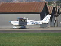 N8302X @ SZP - 1961 Cessna 172C, Continental O-300 145 Hp, taxi to Rwy 04 - by Doug Robertson