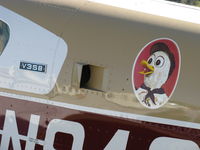 N9487Q @ SZP - 1972 Beech V35B BONANZA, Continental IO-520-B 285 Hp, 'Webfoot Webster'@ logo - by Doug Robertson