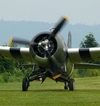 G-RUMW @ LFFQ - Grumman FM2 Wilcat G-RUMW painted as Royal Air Force F - by Alex Smit