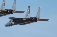 82-0027 - 114th Fighter Squadron, 173rd Fighter Wing, Kingsley Field, Oregon Air National Guard flys over the Mile High Stadium / Denver for a Broncos Football game. ( 114th FS / 173rd FW, Oregon ANG )