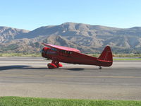 N57E @ SZP - 1937 Howard DGA-11 CUSTOM, P&W R-985-N Wasp Jr. 450 Hp, taxi to Rwy 22 - by Doug Robertson