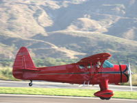 N57E @ SZP - 1937 Howard DGA-11 CUSTOM, P&W R-985-N Wasp Jr. 450 Hp, takeoff roll Rwy 22 to SBP for lunch. - by Doug Robertson