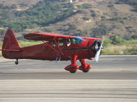 N57E @ SZP - 1937 Howard DGA-11 CUSTOM, P&W R-985-N Wasp Jr. 450 Hp, takeoff roll Rwy 22.  - by Doug Robertson