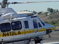 N412LA @ POC - Preparing to go assist with fires in Chino Hills - by Helicopterfriend