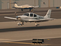 N554AT @ KSMO - N554AT arriving on RWY 21. Note that the pilot's door isn't fully closed. - by Torsten Hoff