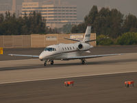 N646QS @ KSMO - N646QS departing from RWY 21 into a sky full of smoke from wildfires. - by Torsten Hoff