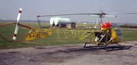 G-AYEL @ EGTK - Bell 47 - by Peter Ashton