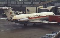 YR-BCF @ EGLL - Tarom BAC One-Eleven 424EU - by Peter Ashton