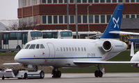 OY-CKN @ EGGW - Danish Falcon 2000 at Luton - by Terry Fletcher