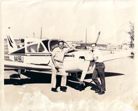 N4198J @ KCMA - Ken Cheers (right) Oxnard AFB Aero Club 1969 - by Do not remember,