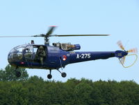 A-275 @ EHLW - Aerospatiale SE316B Alouette III A-275 Royal Netherlands Air Force Royal Flight - by Alex Smit