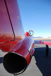 N905DM @ KBJC - Salute to Veteran's 2008 event at Broomfield Colorado. Two seat Chinese built advanced fighter trainer. It was built in Chengdu from 1966 to 1986. Colors of the Russian Air Force. It is one of only two in the U.S. - by Bluedharma