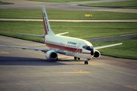 EC-FKI @ EGCC - Air Europa Boeing 737-300 July 1993 - by Peter Ashton