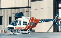 N995KP @ GKY - At Arlington Municipal - Bell 206B or KPLX 99.5 FM (painted as KVIL radio on the other side) - by Zane Adams
