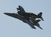 N45NL @ SUA - F4U-5NL Corsair with F-18 in Legacy Flight