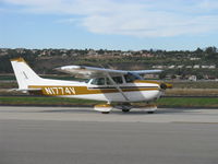 N1774V @ CMA - 1974 Cessna 172M, Lycoming O-320-E2D 150 Hp, taxi - by Doug Robertson