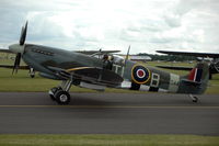 G-IXCC @ EGSU - Spitfire PL344 at Duxford, Flying Legends 2008. - by Henk van Capelle