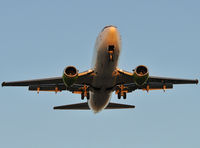 OM-HLA @ LEBL - On final to RWY 25R at dusk. - by Jorge Molina