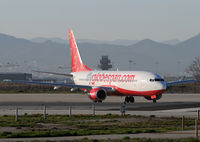 G-CEJO @ LEBL - Entering RWY 25L for take off.