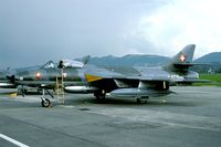 J-4018 @ LSME - Badges on Swiss aircraft are quite rare. This Hunter has Fl St 2 markings.