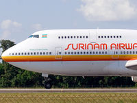 PZ-TCM @ SMJP - Arriving from AMS and rolling down RWY 29 to the terminal... - by anair80