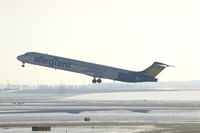 N403NV @ CID - Departing Runway 9.  I'm looking into the snow, haze and sun! - by Glenn E. Chatfield
