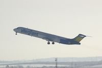 N403NV @ CID - Departing Runway 9.  I'm looking into the snow, haze and sun! - by Glenn E. Chatfield