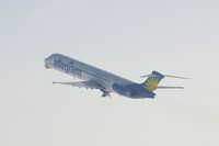 N403NV @ CID - Departing Runway 9.  I'm looking into the snow, haze and sun! - by Glenn E. Chatfield