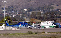 N323CH @ SBP - Just prior to patient transfer from ambulance. - by Jeff Bringle