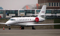 N9661S @ EGGW - New Cessna Sovereign passes through London Luton - believed to be destined for a customer in Saudi Arabia - by Terry Fletcher