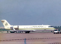 N17156 @ FTW - Mesa Airlines first flight into Meacham Field - by Zane Adams