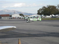 N57BC @ SZP - 2001 Aviat PITTS Special S-2C, Lycoming AEIO-540, Bill Cornick's airshow ride, taxi turn - by Doug Robertson