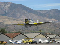 N817TX @ SZP - 1942 North American AT-6D 'Problem Child', P&W R-1340 600 Hp, takeoff climb Rwy 22 - by Doug Robertson