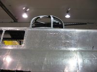 44-85813 @ I74 - Test fitting of unrestored top gun turret. - by Bob Simmermon