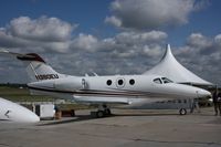 N390EU @ EGLF - Taken at Farnborough Airshow on the Wednesday trade day, 16th July 2009 - by Steve Staunton