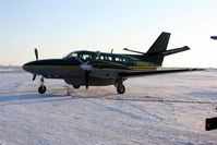 N406GV @ PABE - Parked for the night - by Martin Prince, Jr